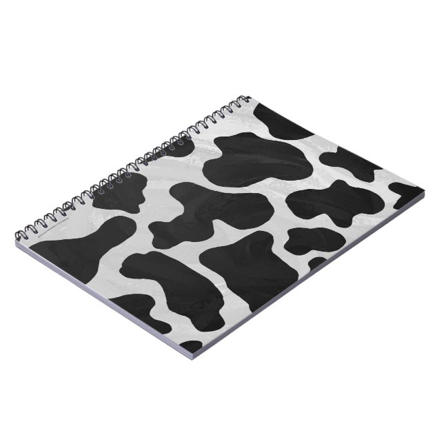 Cow Black and White Print Notebook (Left Side)