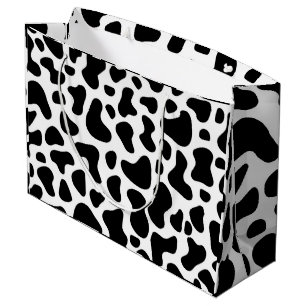 Cow Black White Patches Large Gift Bag