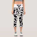 cow black white spots capri leggings<br><div class="desc">As a fellow cow lover, I wanted to share something special that combines your passion for dairy and these beautiful black and white creatures. We are excited to introduce our new line of workout apparel featuring cowprint designs, perfect for women who want to express their love for cows while staying...</div>