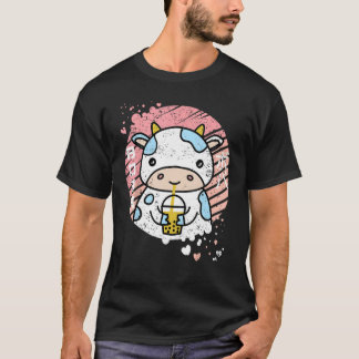 Cow Boba Tea Bubble Tea Neko Women Girls Gift T-Shirt