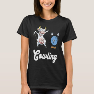 Cow Bowler Bowling Pin Funny Bowling Strike Bowlin T-Shirt