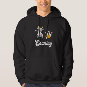 Cow Bowling Bowler Bowling Team Bowling Pin Strike Hoodie