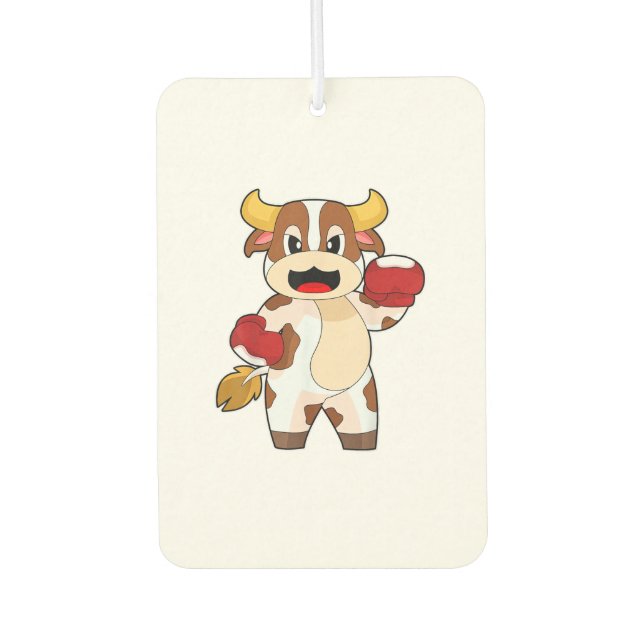 Cow Boxer Boxing gloves Boxing  Car Air Freshener (Front)