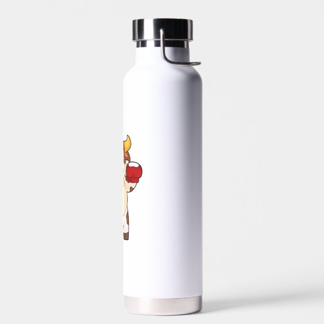 Cow Boxer Boxing gloves Boxing  Water Bottle (Left)