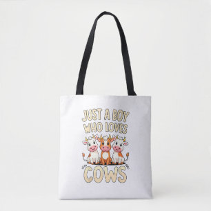 Cow _ Boys & Toddler, Just A Boy Who Loves Cows, C Tote Bag