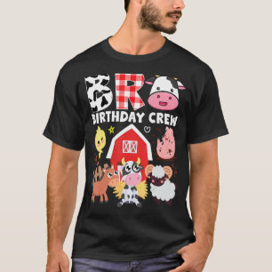 Cow Bro Birthday Crew Farm Theme Animals Kids Birt T-Shirt