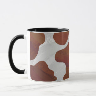Cow Brown and White Print Mug