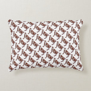 Cow Brown and White Silhouette Decorative Cushion