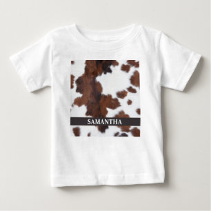 Cow  Brown Baby T-Shirt