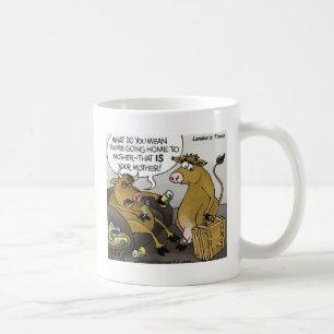 Cow Bull Divorce Funny Cartoon Gifts & Tees Coffee Mug