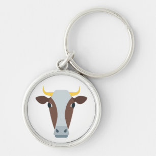 Cow Bull Head Key Ring