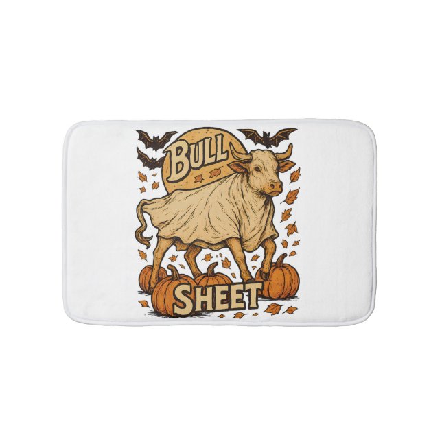 Cow Bull Sheet Halloween Bath Mat (Front)