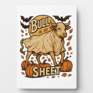 Cow Bull Sheet Halloween Plaque