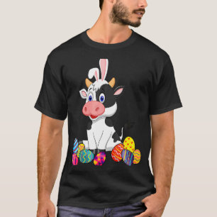 Cow Bunny Ear With Egg Easter Easter Day Classic T-Shirt