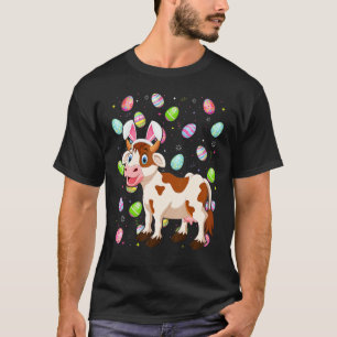 Cow Bunny Easter Egg Cow Easter Sunday T-Shirt