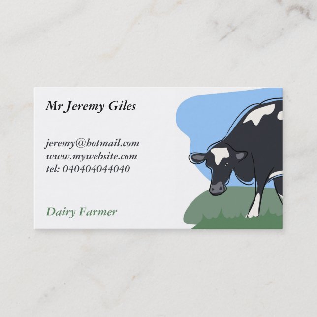 Cow Business Card (Front)