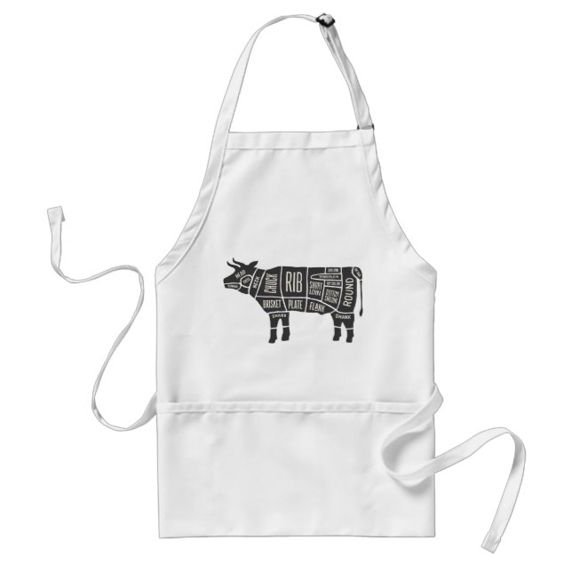 Cow Butcher Chart Standard Apron (Front)
