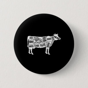 Cow Butcher Tees  6 Cm Round Badge