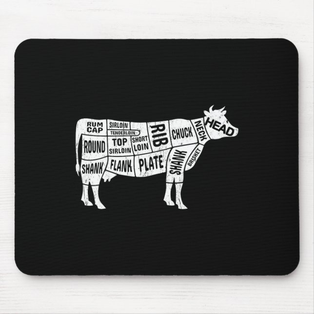 Cow Butcher Tees  Mouse Pad (Front)