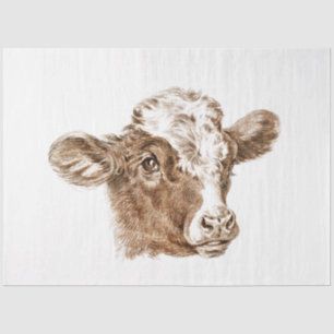 Cow Calf Ephemera Decoupage Vintage Farm Tissue Paper