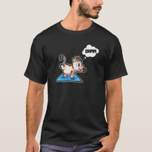 Cow Calf Yoga Poses Sport Gymnastics Ohm Heartbeat T-Shirt