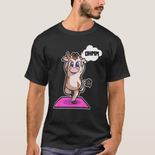 Cow Calf Yoga Poses Sport Gymnastics Ohm Heartbeat T-Shirt