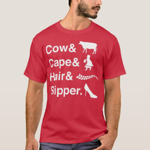 Cow Cape Hair & Slipper High School Theatre  Music T-Shirt