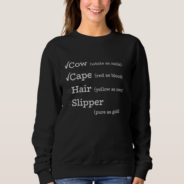 Cow Cape Hair Slipper Musical Theatre Tee (Front)