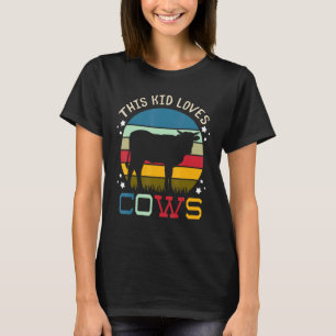 Cow Cattle Farm Livestock Holstein Friesian Girl V T-Shirt
