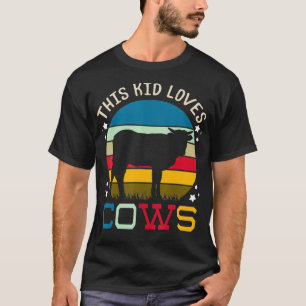 Cow Cattle Farm Livestock Holstein Friesian Girl V T-Shirt