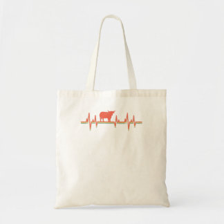 Cow Cattle Highland Cow Scottish Heartbeat Vintage Tote Bag