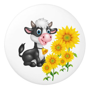 Cow Ceramic Knob