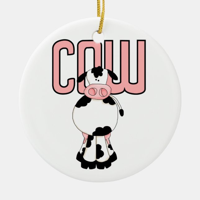 COW CERAMIC ORNAMENT (Front)