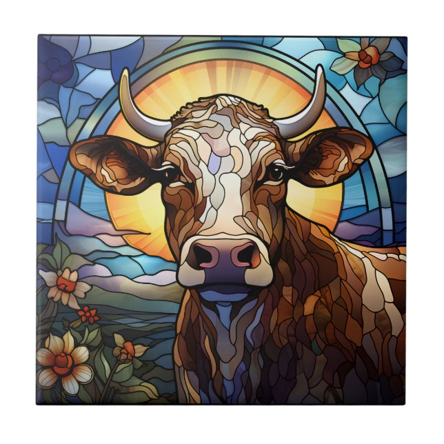 Cow Ceramic Tile (Front)