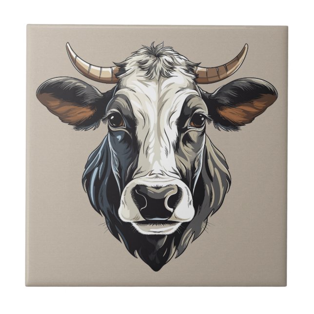 Cow Ceramic Tile (Front)