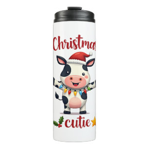 Cow Christmas Cutie Cows Christmas T-Shirt (5) Thermal Tumbler