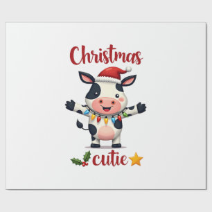 Cow Christmas Cutie Cows Christmas T-Shirt (5) Wrapping Paper