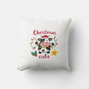 Cow Christmas Cutie Cows Christmas T-Shirt (6) Cushion