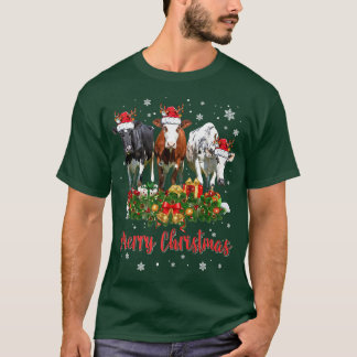 Cow Christmas Lights Tree Sweater Stocking Ornamen