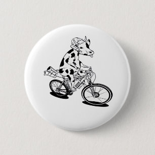 Cow Christmas Lights Ugly Christmas Design Funny 6 Cm Round Badge