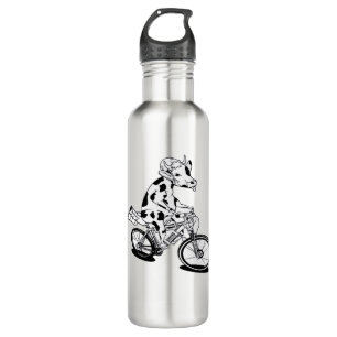 Cow Christmas Lights Ugly Christmas Design Funny 710 Ml Water Bottle