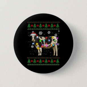 Cow Christmas Milk Cow Lover 6 Cm Round Badge