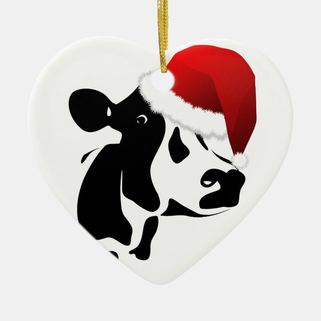 Cow Christmas Ornament (Front)