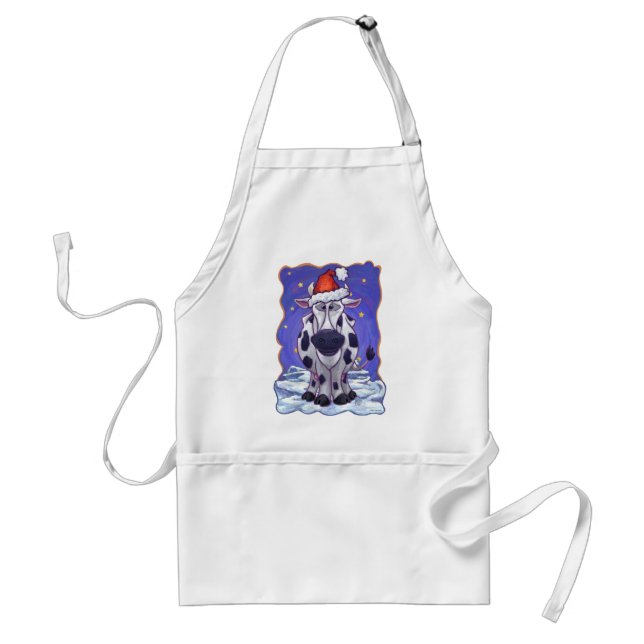 Cow Christmas Standard Apron (Front)