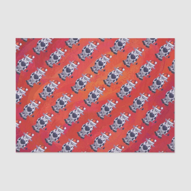 Cow Christmas Tissue Paper (Front)