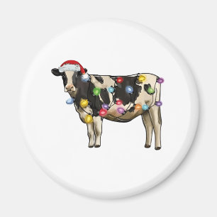 Cow Christmas Tree cattle festive farm Magnet