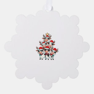 Cow Christmas Tree Xmas Girls Boys Funny Farmer Sa Decoration Card