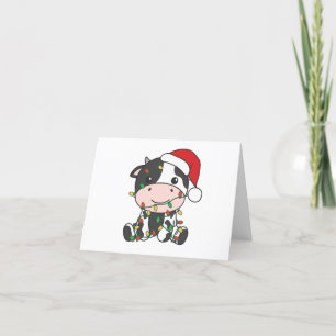 Cow Christmas Winter Animals Holiday Cows Card