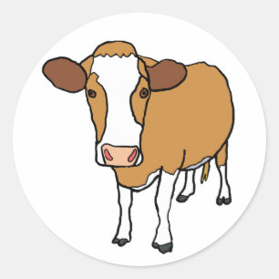 Cow Classic Round Sticker