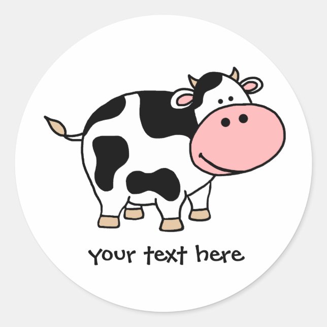 Cow Classic Round Sticker (Front)